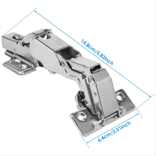 4Pcs 180 Degree Cabinet Hinges Hydraulic Adjustable Mounting Hinges 1