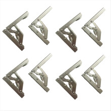 8pcs Self-Locking Folding Hinges Brackets Spring