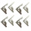 8pcs Self-Locking Folding Hinges Brackets Spring 1