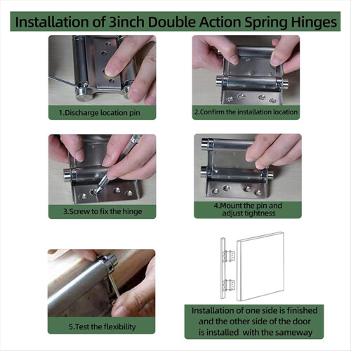 3inch Double Action Spring Hinges, Self Closing Door Hinges B 1