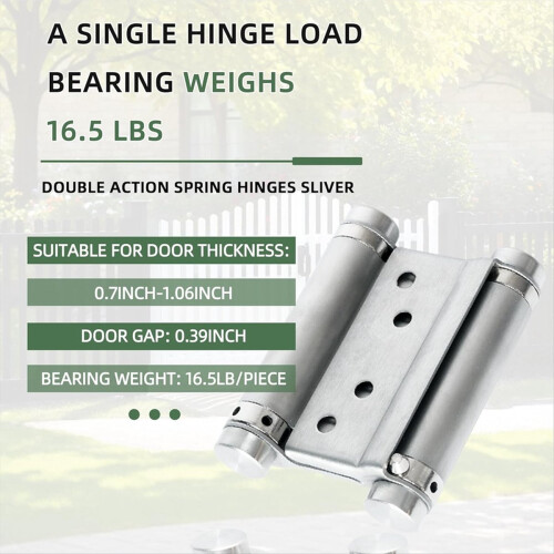 3inch Double Action Spring Hinges, Self Closing Door Hinges B 2