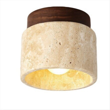 Japanse stijl Wabi-Sabi houten plafondlamp E27 warm licht B
