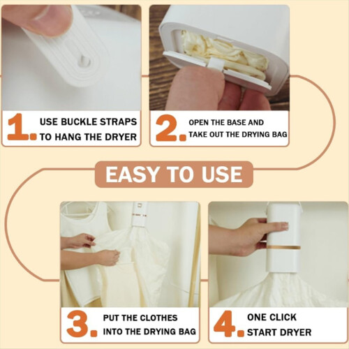 Mini secadora de ropa Fácil de usar Cómoda de transportar Enchufe británico 1