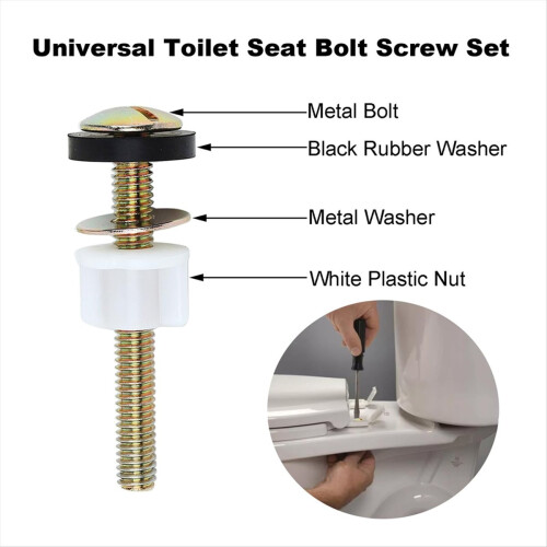 Kit de remplacement de 2 vis pour abattant de toilette, fixation robuste 1