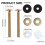 Kit de remplacement de 2 vis pour abattant de toilette, fixation robuste 3
