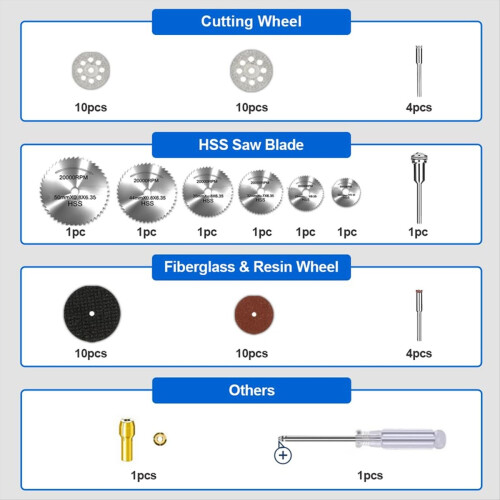Cutting Wheel Set Compatible with Rotary Tool 1