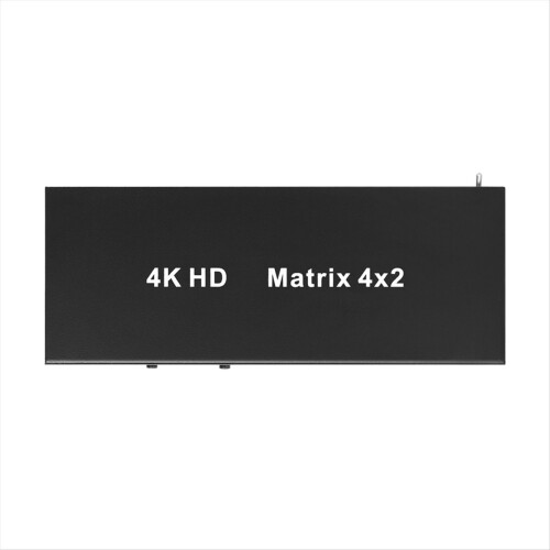 -Divisor de switch Matrix 4X2 compatível 4K 30Hz com plugue de áudio EU