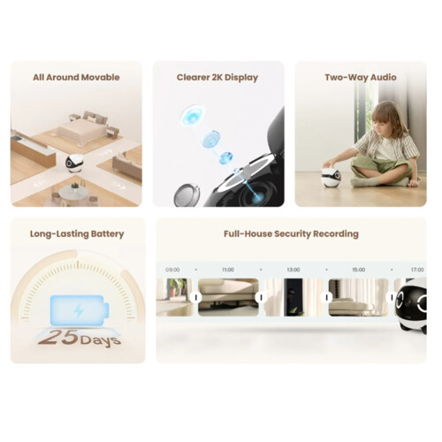 Mini Pet Companion Robot 2K Camera Intelligent Robot Remote 2