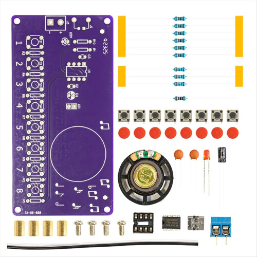 NE555 Electronic Piano Kit 8 Steps Musical Note Fun DIY Soldering 1