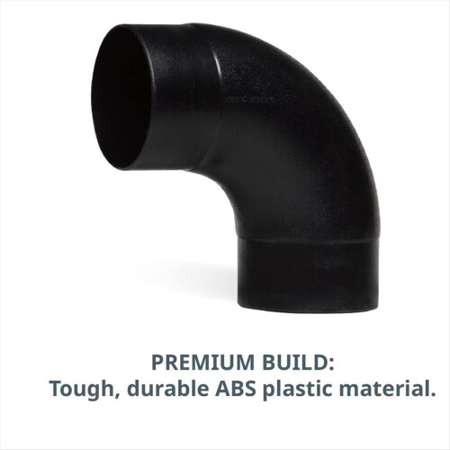 90 Degree Elbow - ABS Plastic Right Angle Dust Collector Connector 2