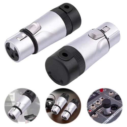 Male/Female Compact XLR Microphone Solder Adapter 2