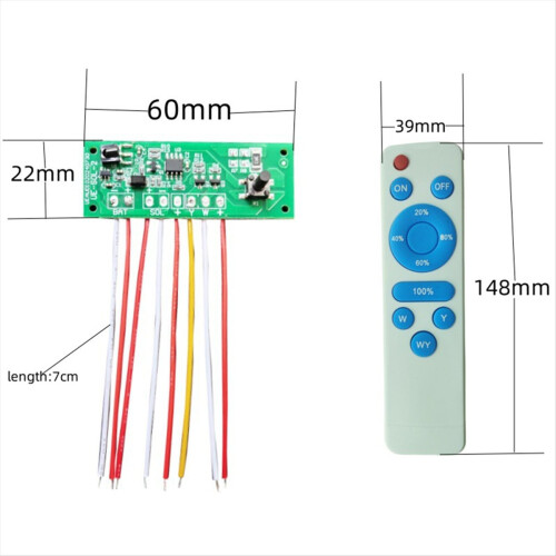 3.2V 3.7V Wall Light Control Board Two-Color Solar Lamp Controller 2