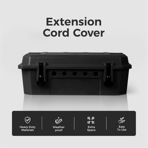 Ip54 Water- Extension Cord Connection Box Black 1