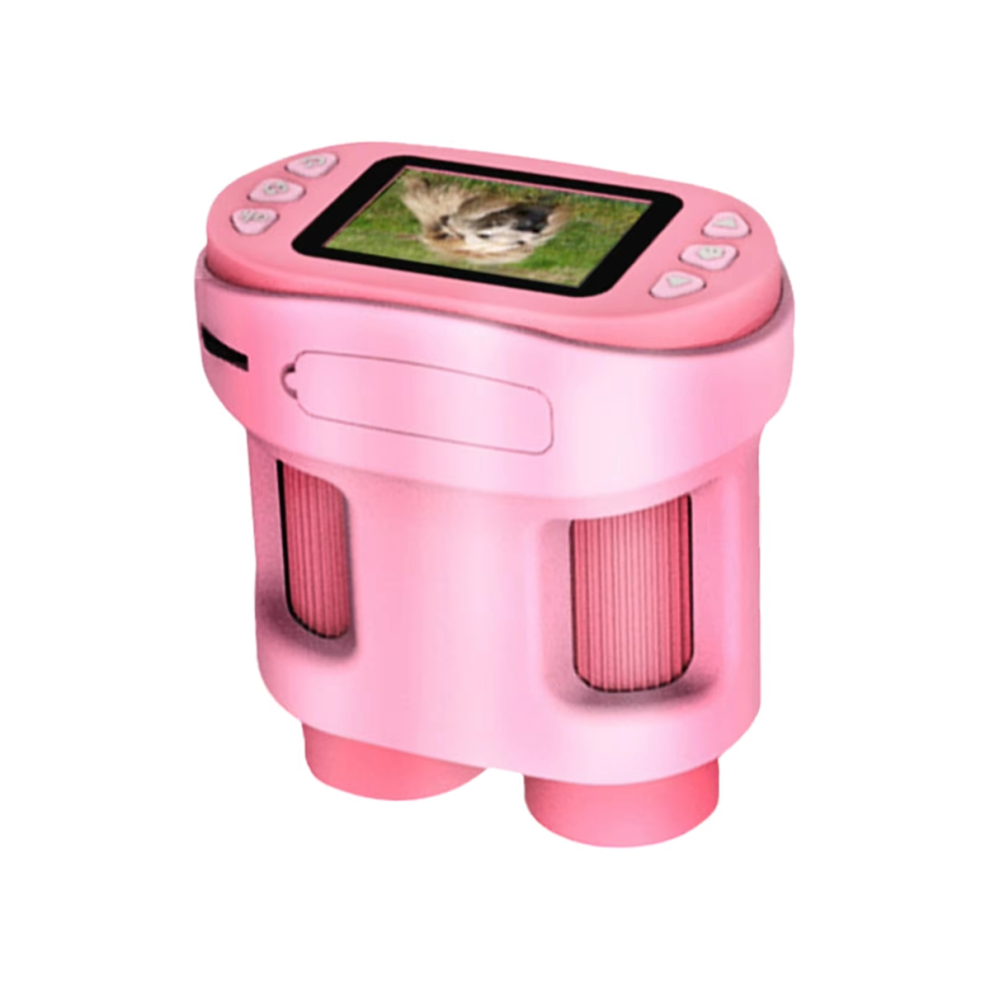 1000X Pocket Microscope Science Toys Handheld Led Light Pink 4853121307697