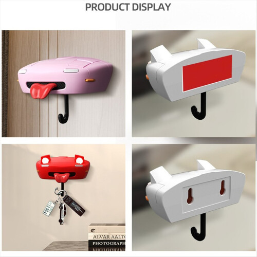 Car Open Headlight Key Holder Light Wall Mount Keychain Holder Yellow 2