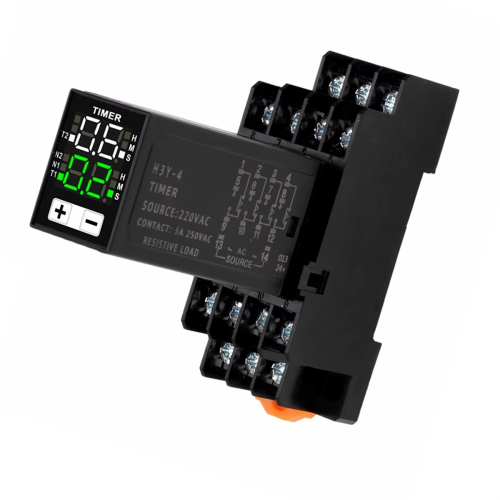 H3Y-4 AC220V Liquid Crystal Time Relay Dual Time with Base 2
