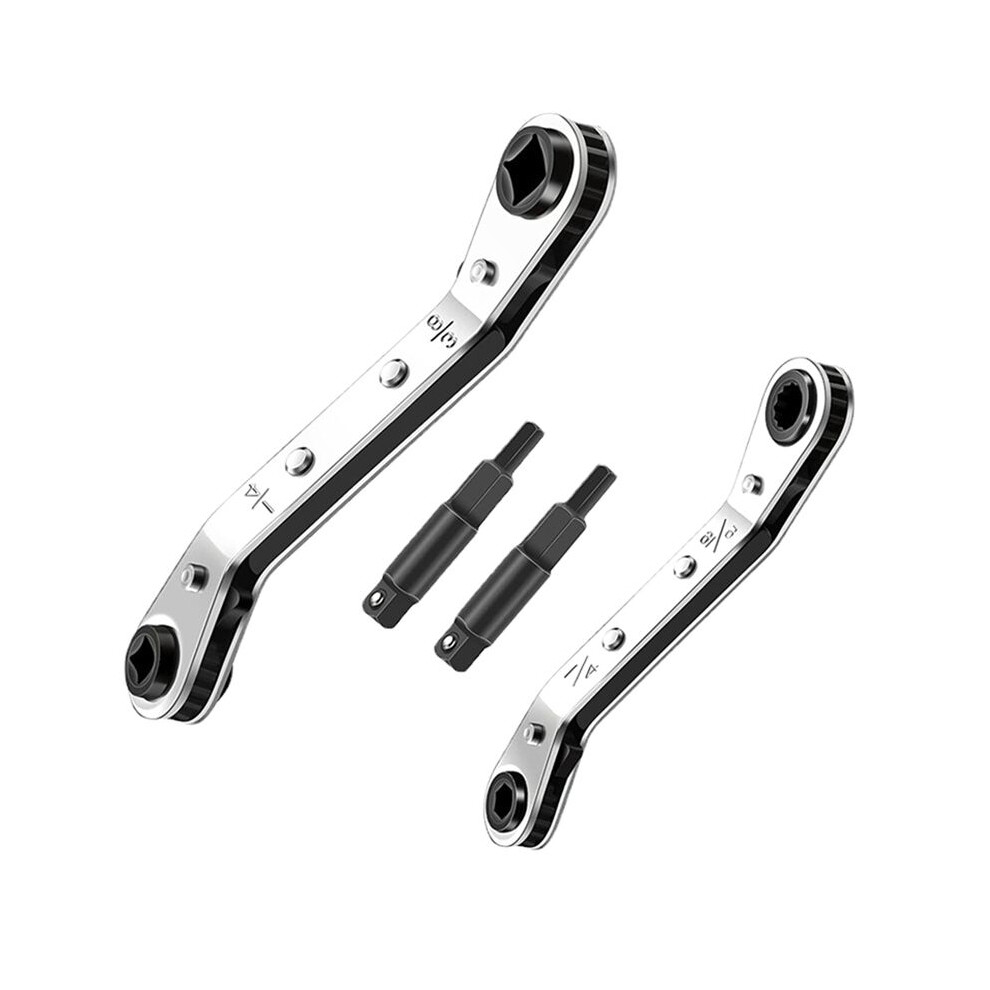 Hvac Service Wrench Tool, Air Conditioner Valve Ratchet Wrench Set 4853121322164