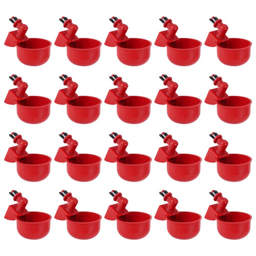 20 peças bebedouro automático para aves tigelas suspensas 1