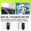 Digital Backlight LCD Film Meter Paint Thickness Tester Tool Black 5