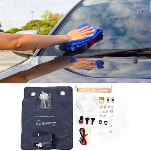 Window Cleaning Windscreen Windshield Washer Auto Washer Pump Bag Kit 1