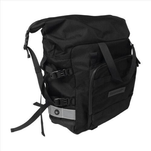 Rhinowalk Motorcycle Bag 20L Universal Side Saddle Bag Black 2