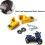 Motorfiets achtervering verlagingsset titanium 2