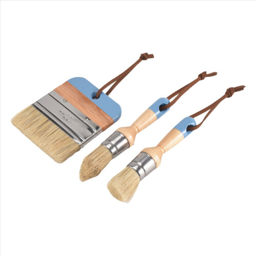 3 PCS Chalk And Wax Paint Brushes Oval Brush 1