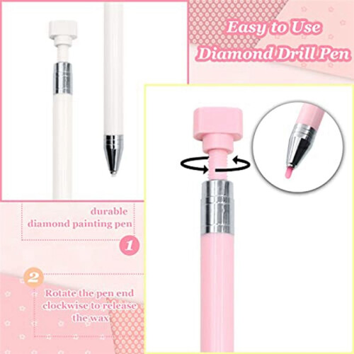 Stifte-Set, 2 Wachsstifte mit 32 Wachsen (Pink) 1