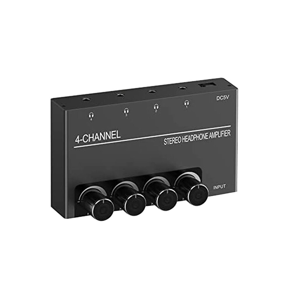 4 Channel Headphone Amplifier, With 3.5Mm Output &3.5Mm Audio Input 4853121337458