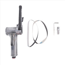 Lixadeira de cinta pneumática de 3/8 polegadas, máquina de lixar ângulo pneumático, pequena