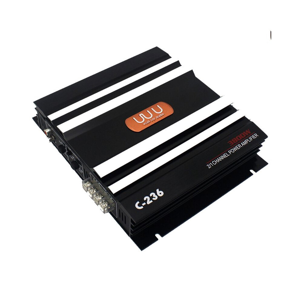 3800 W Car Amplifier 2 Channel Black Aluminum Alloy High Power-image-OPC-PMFZNWM-NEW