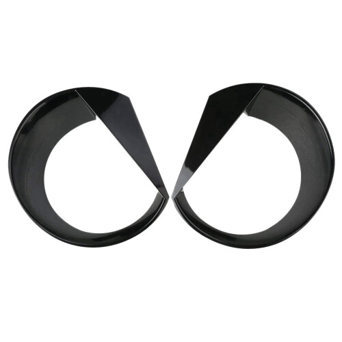 Front Headlight Bezels Trim Cover for 2015-2018 (Black)
