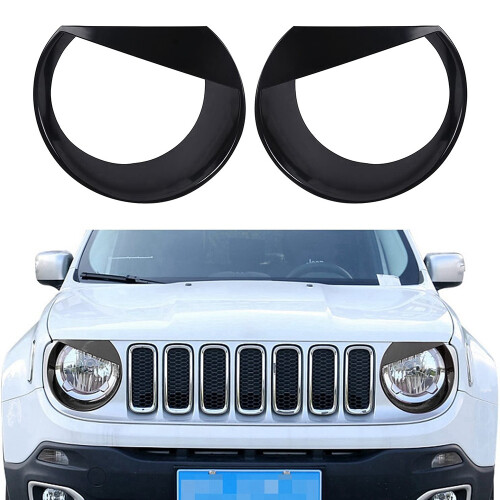 Front Headlight Bezels Trim Cover for 2015-2018 (Black) 1