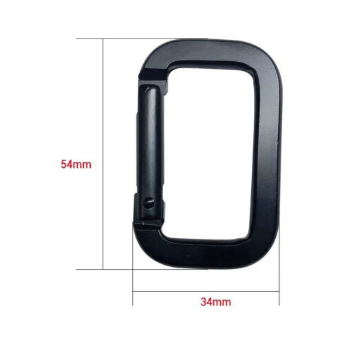Mountaineering Button D Shape Spring Buckle Aluminum Backpack Buckle 1