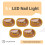 5Pcs NFC Flash Nail Sticker LED Bare Chip Luminous Lamp, Red Light 5