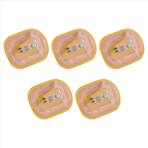 5Pcs NFC Flash Nail Sticker LED Bare Chip Luminous Lamp, Red Light 2