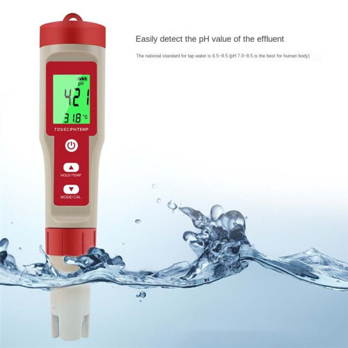 4-In-1 Digital PH Meter with PH/TDS/EC/Temp Function for Hydroponics 1