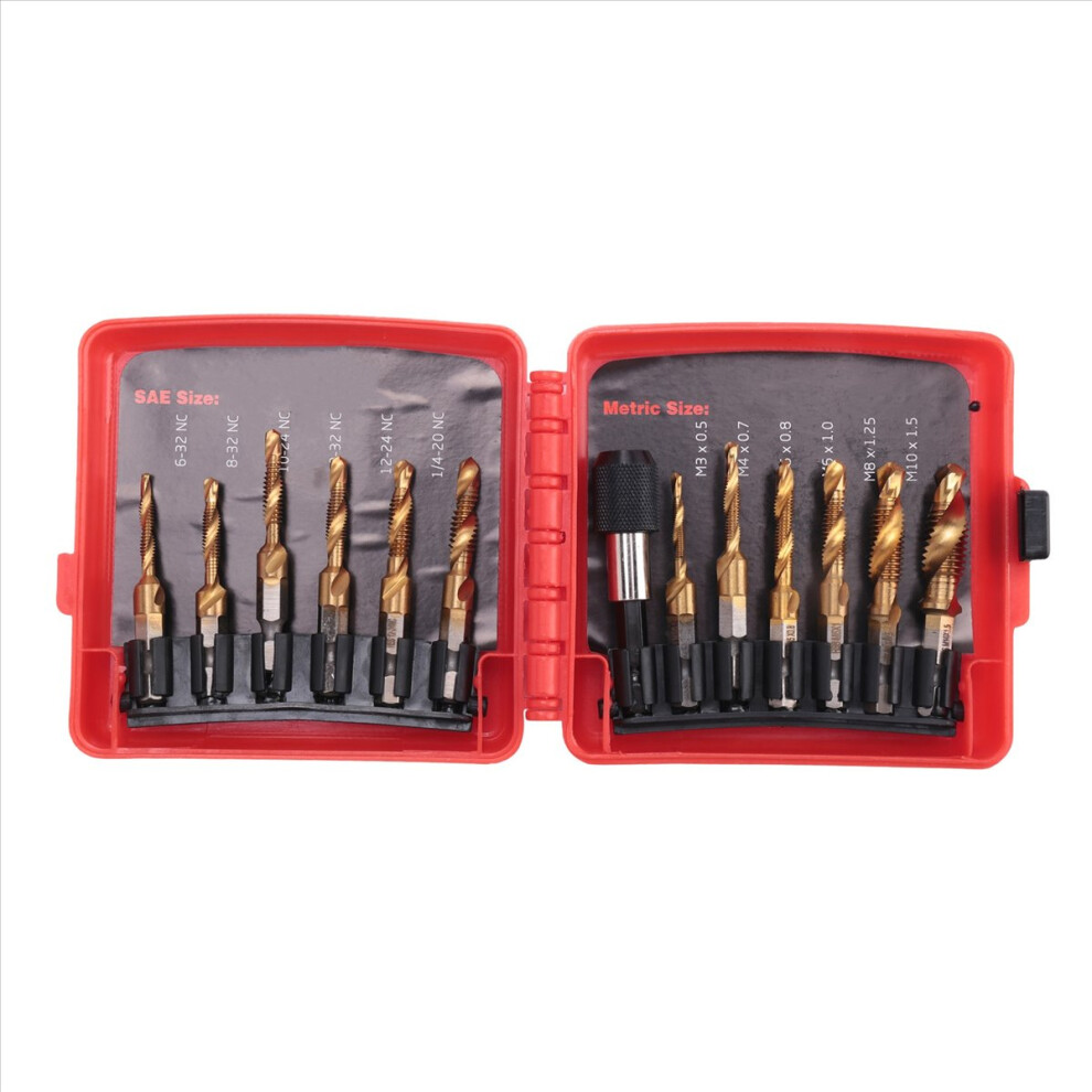 13Pcs Sae And Metric Tap Bits Kit 4853607793396