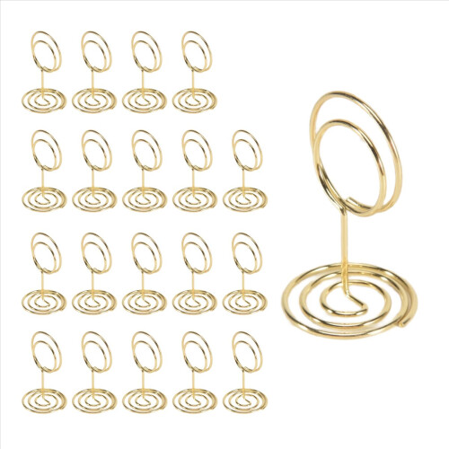 Suportes para números de mesa 20 peças - 2 polegadas para festa de casamento (dourado) 2