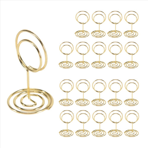 Suportes para números de mesa 20 peças - 2 polegadas para festa de casamento (dourado) 1