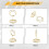 Suportes para números de mesa 20 peças - 2 polegadas para festa de casamento (dourado) 6