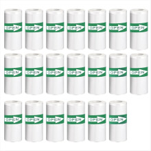 20 Stück Mini-Druckerpapier, selbstklebend, Schwarz auf Weiß, 5,7 x 2,5 cm