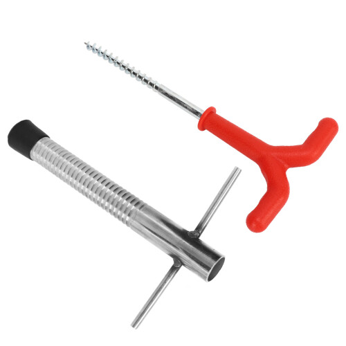Multi-Functional Stainless Steel Ice Peg Drill 18cm for Tent Shelter