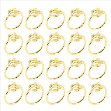 20Pcs Napkin Rings - Gold Napkin Ring for Table Napkins