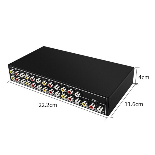 Eight in One Out AV Switch Selector Video L/R Audio Selector Box 8-Port 2