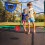 Kit canestro da basket con trampolino, pompa e mini palla 5