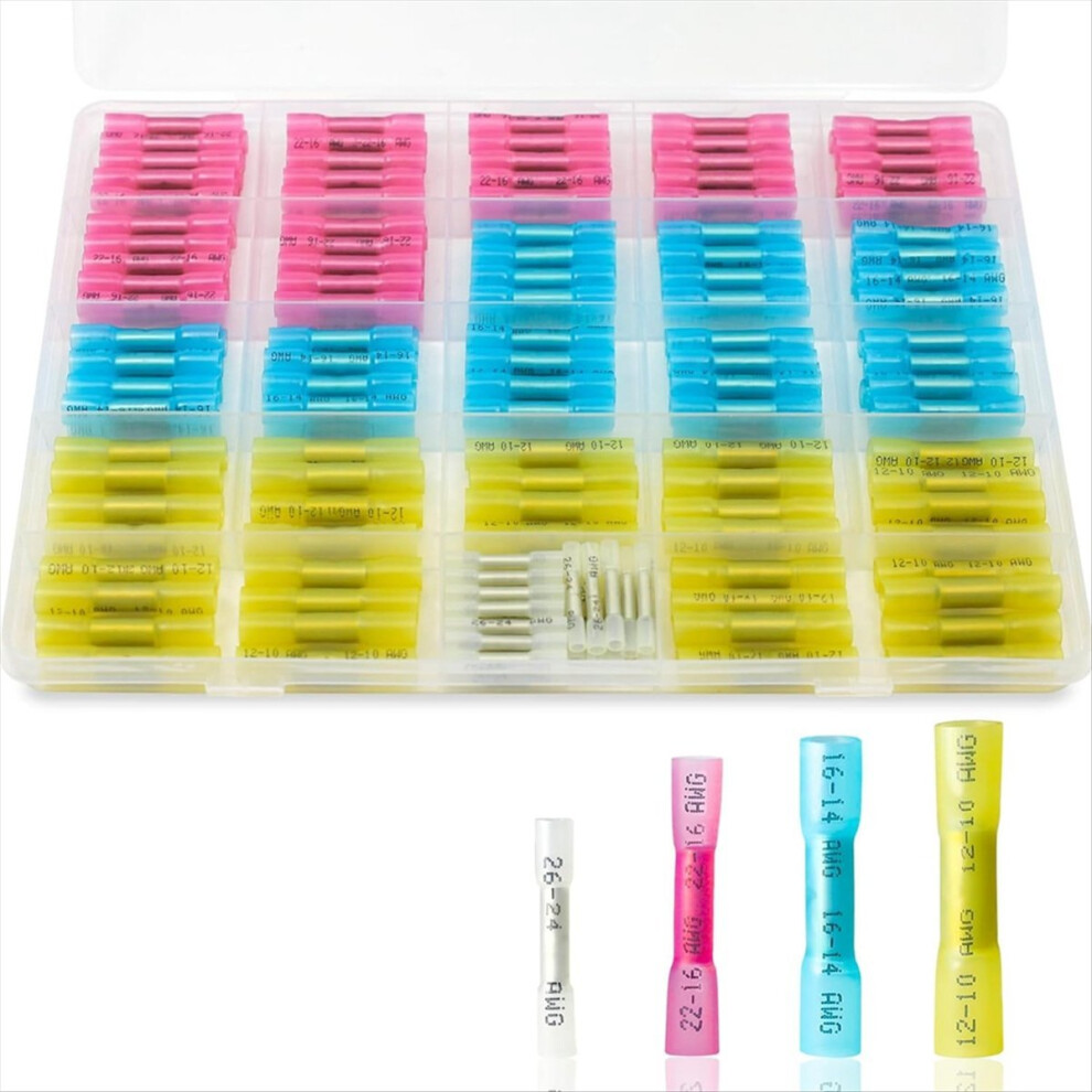 150Pcs Heat Shrink Butt Connectors Kit 4853607709267