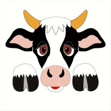 Decoração de cerca de vaca 3D, decoração fofa de quintal de animais de fazenda