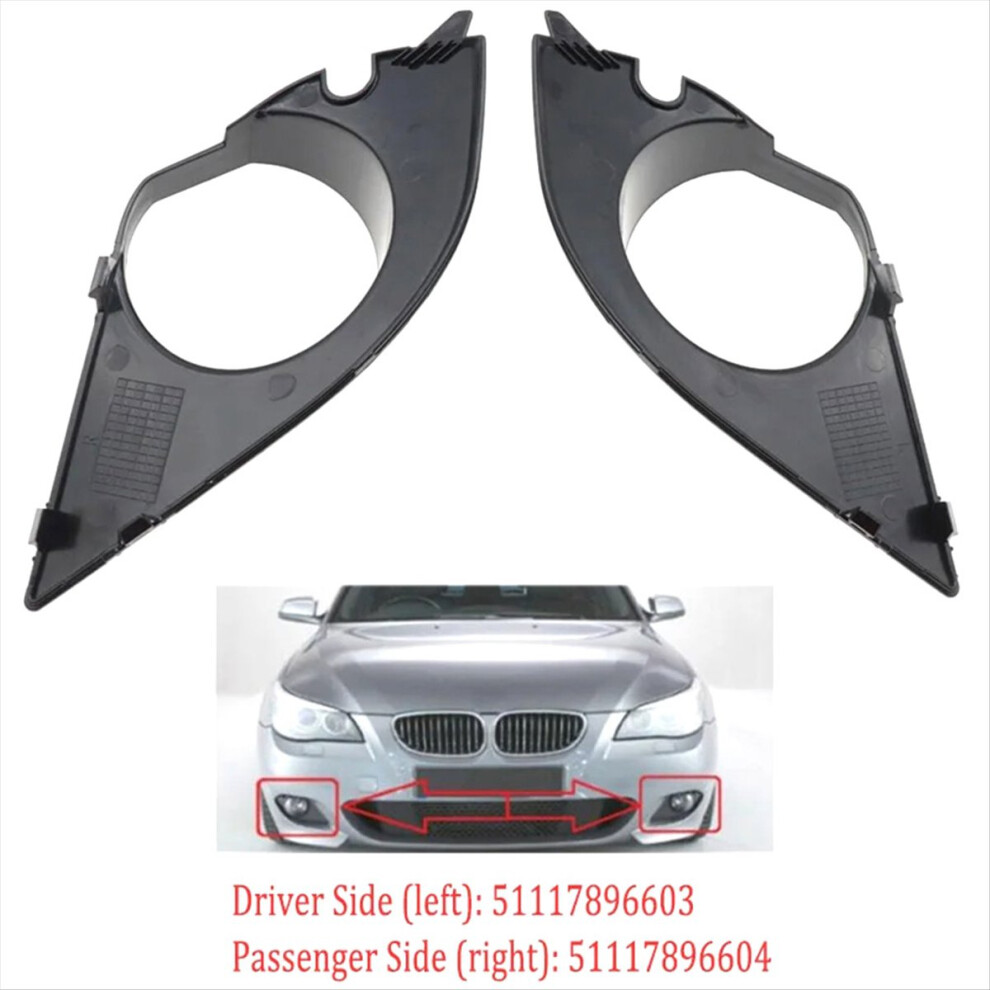 Fog Cover Lamp Frame Grille For 5Er Reihe E60 E61 M Paket Light 4853607714803