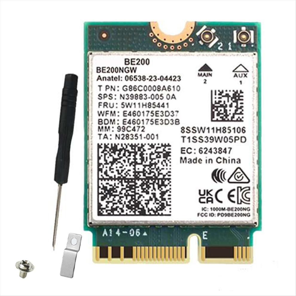 Wifi 7 Be200 Be200ngw Wifi Card Bt 5.4 802.11Ax Tri-Band M.2 Ngff 4853607714551